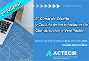 ACTECIR, presenta su 2º Curso de Diseño y Cálculo de Instalaciones de Climatización y Ventilación