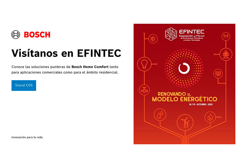BOSCH participará en la cuarta edición de EFINTEC 1