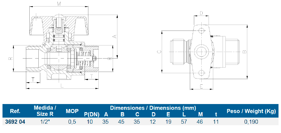 GENEBRE VALVULA 3692 s 2