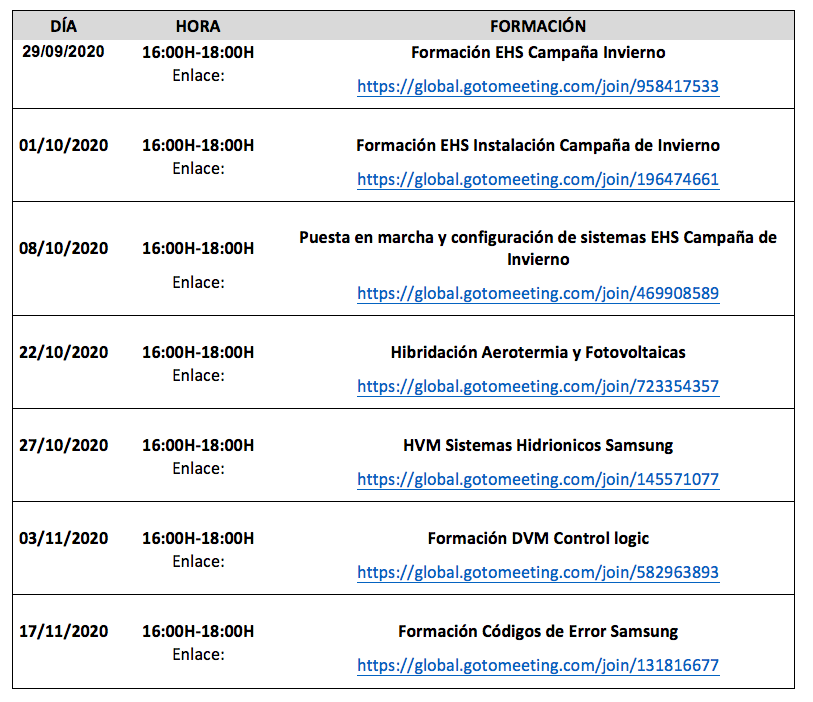 SAMSUNG Formación H2 2