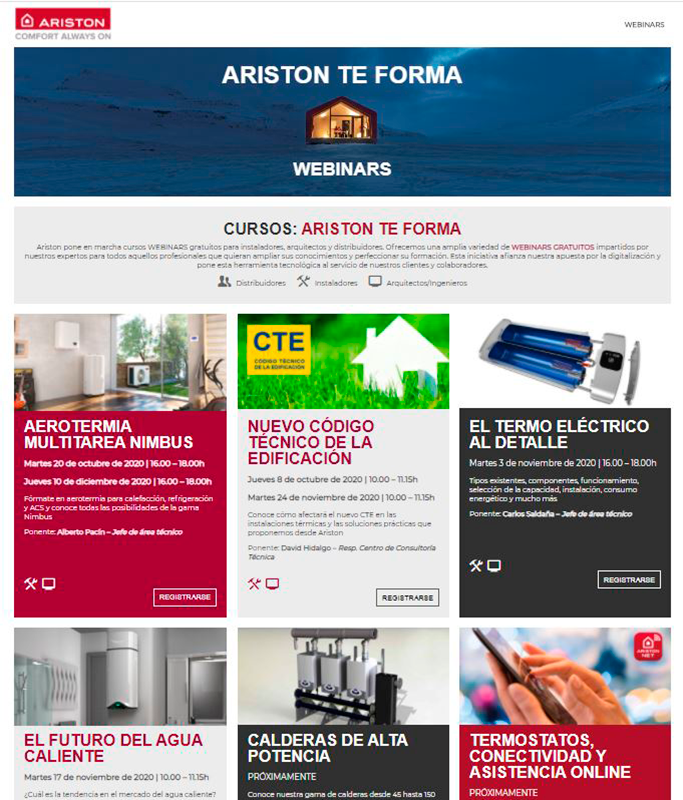 ARISTON webinars vuelta al cole 1