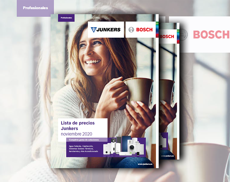 JUNKERS, nueva tarifa de precios para agua caliente, calefacción y climatización