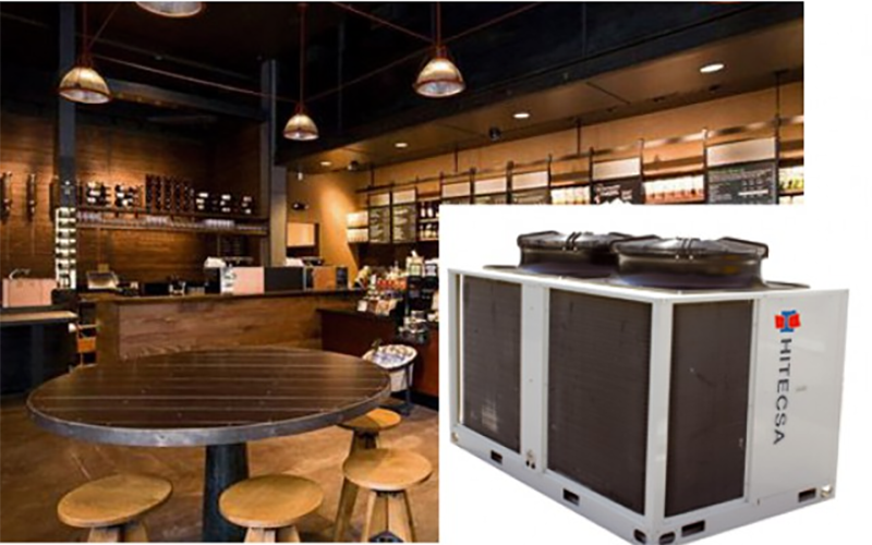 HITECSA, una importante cadena de café apuesta por el máximo confort de las bomba de calor KRONO2 HE HITECSA, una importante cadena de café apuesta por el máximo confort de las bomba de calor KRONO2 HE