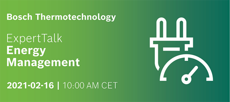 BOSCH Termotecnia España te invita al cuarto y último encuentro virtual “Bosch Thermotechnology ExpertTalk”