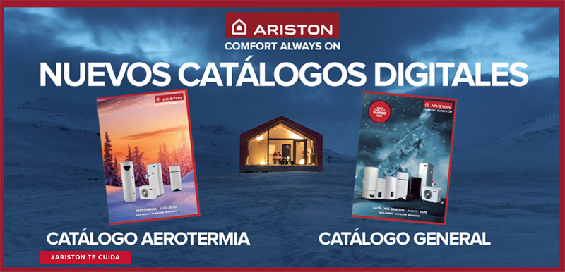 ARISTON presenta 3 nuevos catálogos para el prescriptor: catálogo BIM, aerotermia y general
