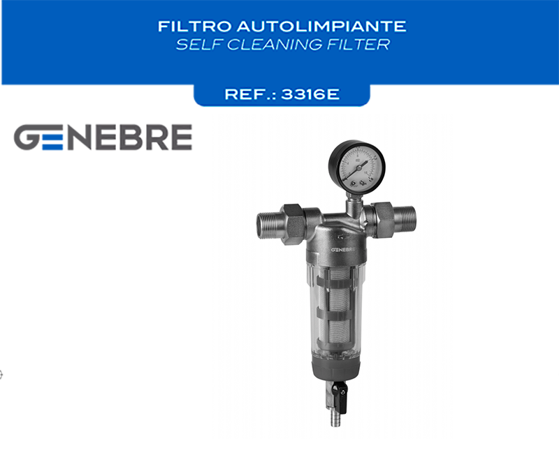 GENEBRE nuevo filtro autolimpiante Clean para fontanería y calefacción 
