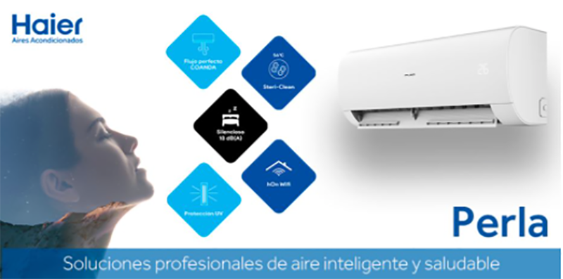 HAIER Aires Acondicionados lanza Perla, el nuevo split capaz de inhibir el COVID-19 HAIER Aires Acondicionados lanza Perla el nuevo split capaz de inhibir el COVID 19