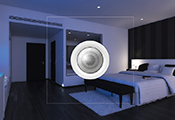 El nuevo detector de movimiento Mini Basic de JUNG resulta especialmente rentable y eficiente para facilitar el control de habitaciones de hotel