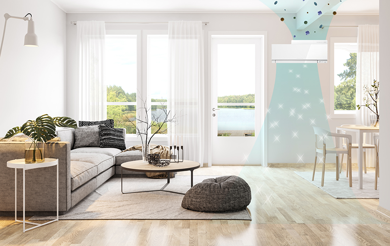 MITSUBISHI Electric Plasma Quad Connect el nuevo accesorio con filtro Plasma Quad que inhibe el 998 del SAR CoV 2 