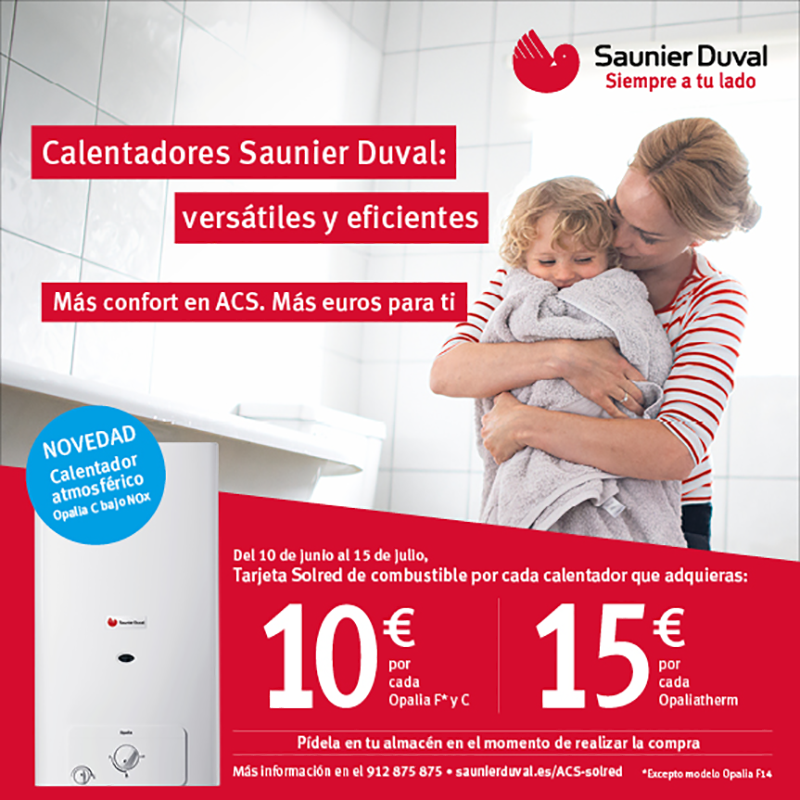 SAUNIER Duval nuevo calentador atmosférico Opalia C Bajo NOx robusto fiable y funcional 