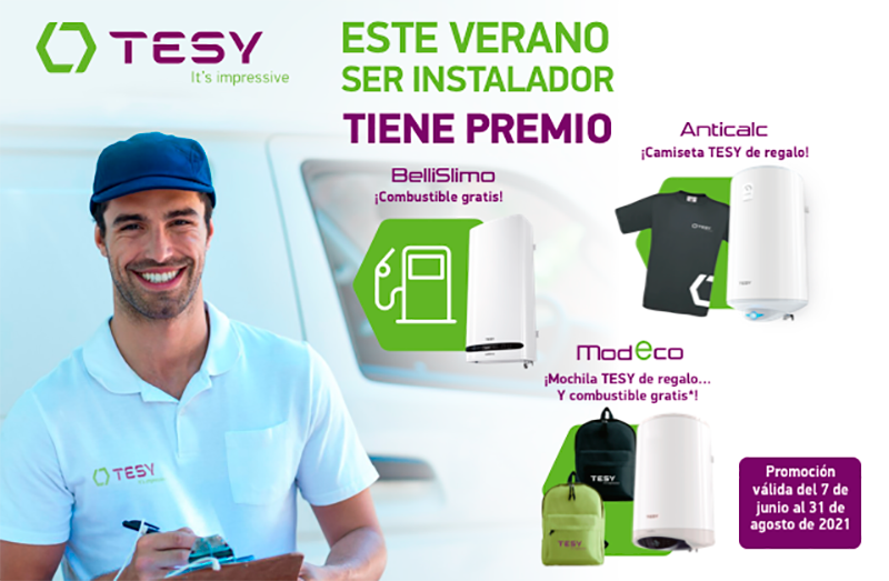 TESY lanza nuevas promociones sobre sus termos eléctricos para instaladores