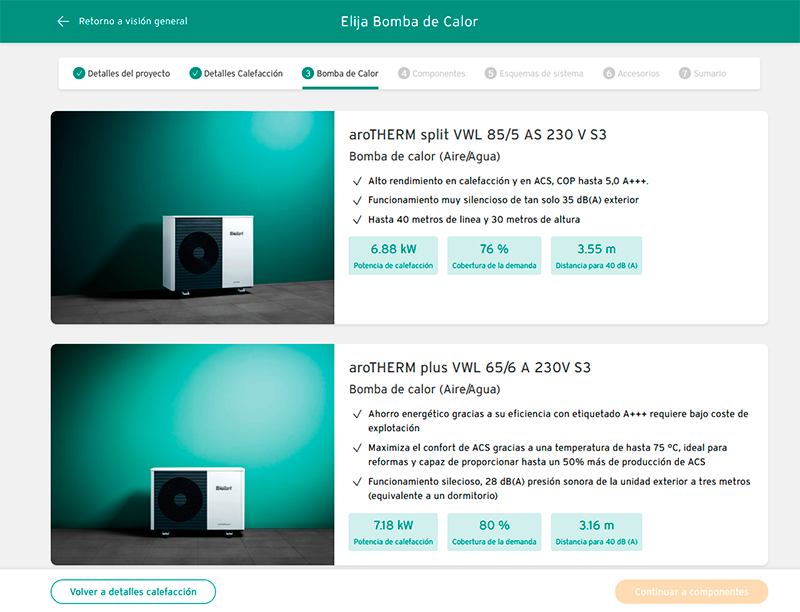 VAILLANT nueva herramienta de prediseño de instalaciones con bomba de calor 
