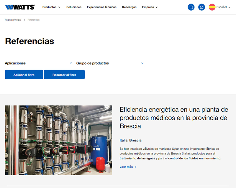 WATTS renueva la imagen de su website 