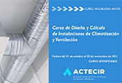 1r Curso de Diseño y Cálculo de Instalaciones de Climatización y Ventilación del 21 de octubre al 30 de noviembre