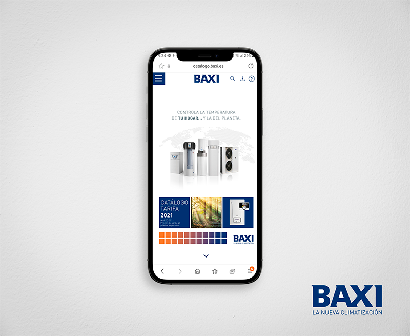 BAXI pone a disposición de los profesionales un nuevo formato interactivo del Catálogo Tarifa 