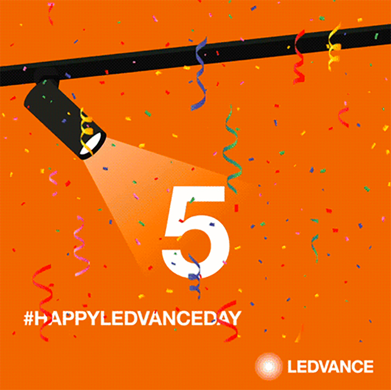 LEDVANCE cumple cinco años y lo celebra con el éxito de sus dos eventos virtuales en directo sobre iluminación   