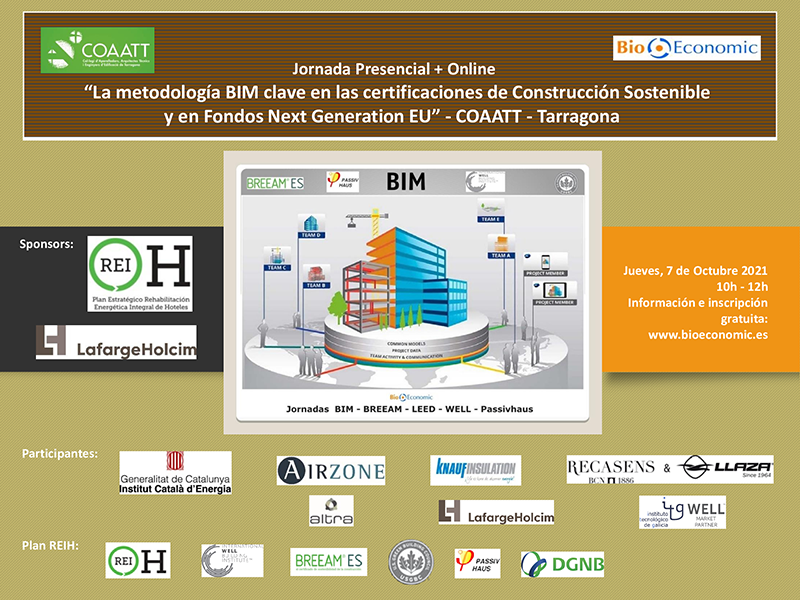 Nueva Jornada BIM clave en certificaciones de Construcción Sostenible y en Fondos NGEU 