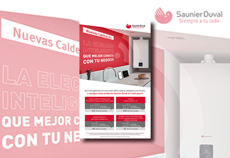SAUNIER Duval, productos sin coste para los profesionales al adquirir calderas SAUNIER Duval productos sin coste para los profesionales al adquirir calderas