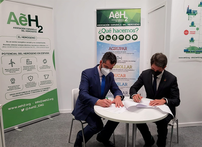 FEGECA firma un convenio de colaboración con la Asociación Española del Hidrógeno (AeH2)