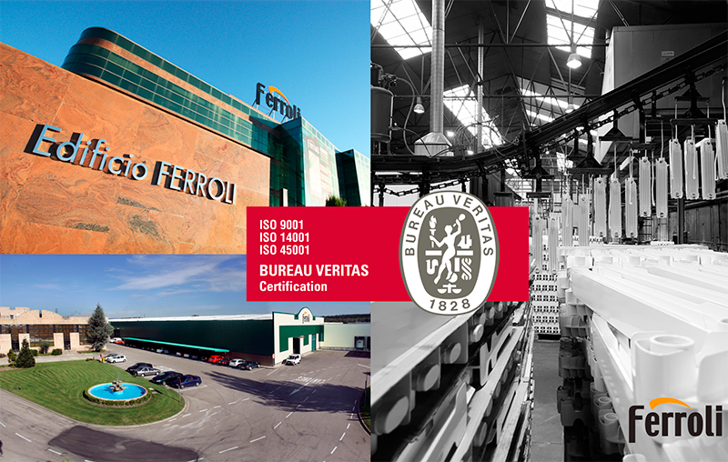 FERROLI España consigue la triple certificación ISO calidad, medioambiente y seguridad&salud