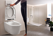 Tapa y asiento del WC que se extraen fácilmente para invertir menos tiempo en la limpieza del baño