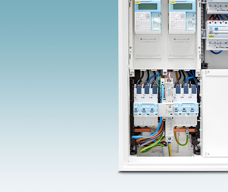 PHOENIX Contact el descargador combinado contra rayos y sobretensiones para la centralización de contadores 