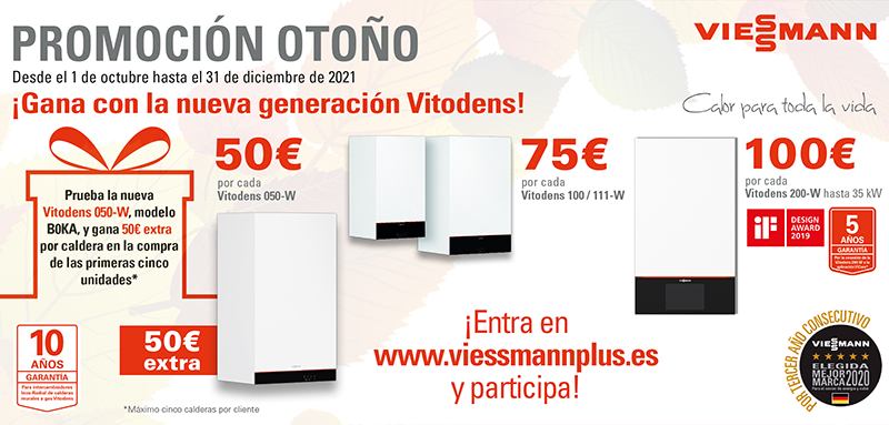 VIESSMAN promoción otoño para toda su gama de calderas Vitodens 