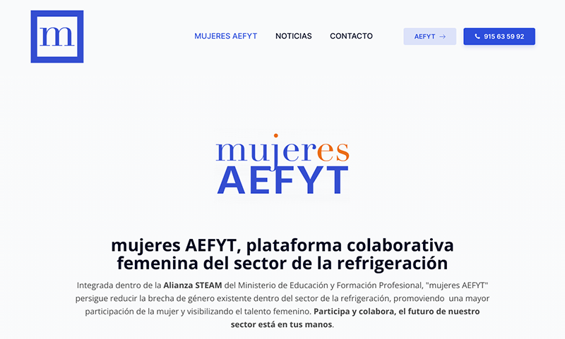 AEFYT lanza la plataforma colaborativa “Mujeres AEFYT” con el objetivo de reducir las desigualdades de género en el sector del frío y sus tecnologías AEFYT lanza la plataforma colaborativa “Mujeres AEFYT” con el objetivo de reducir las desigualdades de género en el sector del frío y sus tecnologías