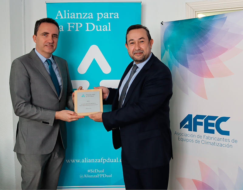 AFEC se adhiere a la Alianza para la FP Dual con el fin de atraer talento joven al sector de la climatización AFEC se adhiere a la Alianza para la FP Dual con el fin de atraer talento joven al sector de la climatización