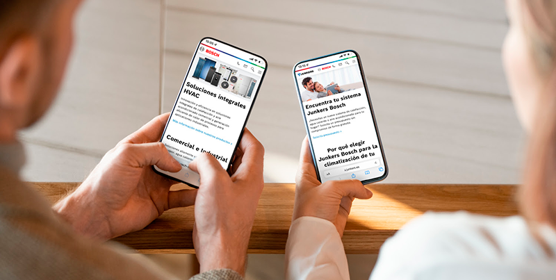 BOSCH Termotecnia renueva todas sus páginas web para hacerlas más accesibles desde los dispositivos móviles 