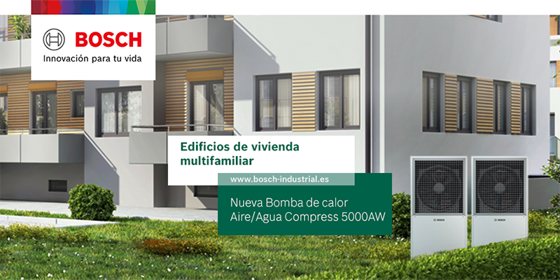 BOSCH, la bomba de calor Compress 5000 AW, la solución más versátil para edificios de viviendas multifamiliares