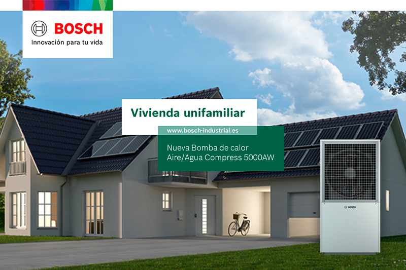 BOSCH, la nueva bomba de calor Compress 5000 AW, perfecta para viviendas unifamiliares