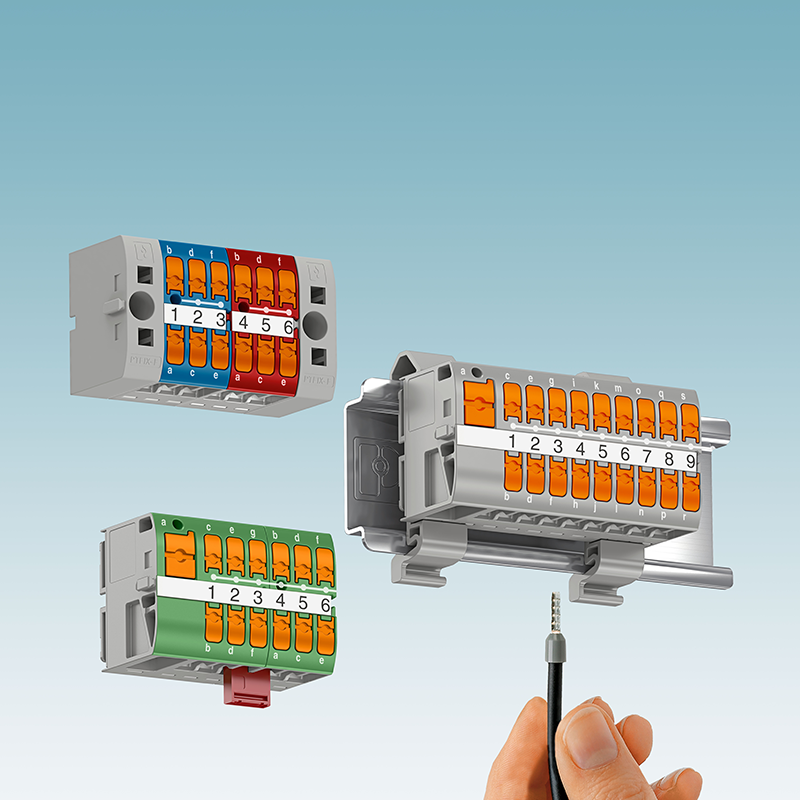 PHOENIX Contact, bloques de distribución compactos y modulares con conexión push-in lateral PHOENIX Contact, bloques de distribución compactos y modulares con conexión push-in lateral