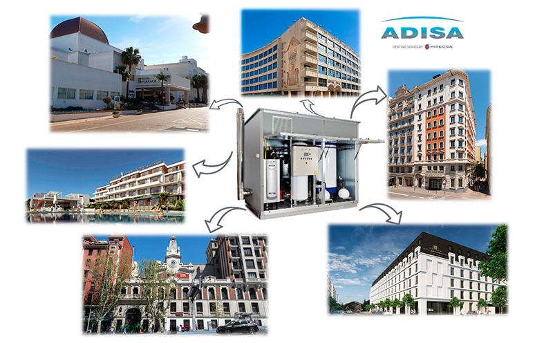 HITECSA, Roof Top con Calderas HE Adisa en el sector hotelero