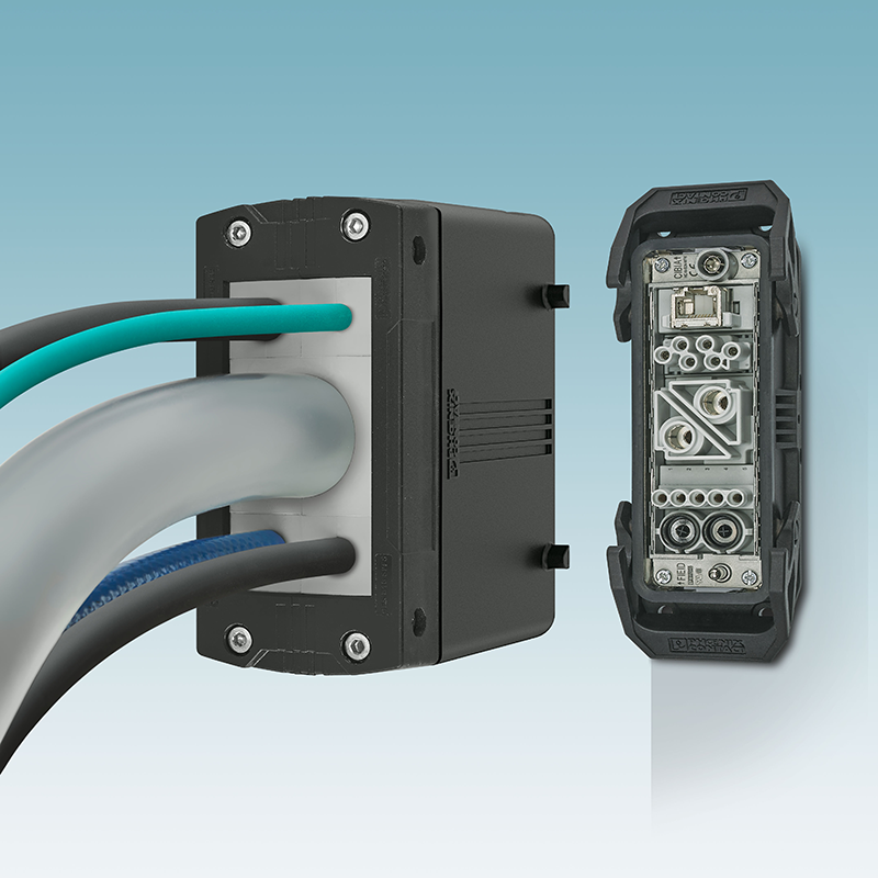 PHOENIX Contact, entrada de cables sencilla con pasacables adaptadores para conectores industriales