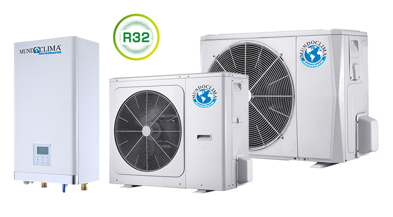 SALVADOR Escoda S.A presenta su nueva Aerotermia ecológica con ACS Mundoclima® Aerotherm v10 Bibloc con gas refrigerante R32