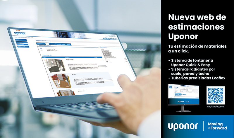 UPONOR, ya disponible el nuevo configurador de fontanería de la herramienta Uponor Estimaciones