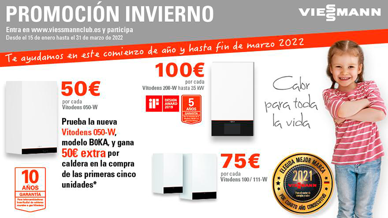 VIESSMANN, ¡Gana con la gama de calderas Vitodens hasta el 31 de marzo, dinero seguro! VIESSMANN, ¡Gana con la gama de calderas Vitodens hasta el 31 de marzo, dinero seguro!