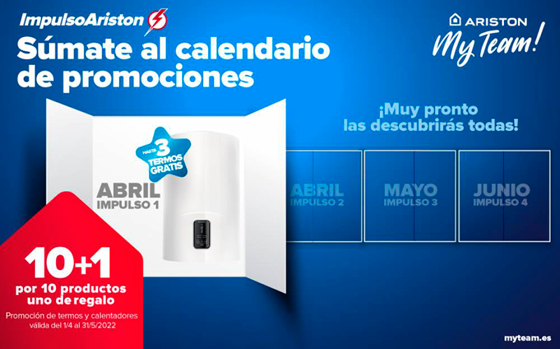 ARISTON, promoción “Súmate al calendario impulso Ariston” con termos y calentadores ARISTON Y FLECK ARISTON, promoción “Súmate al calendario impulso Ariston” con termos y calentadores ARISTON Y FLECK
