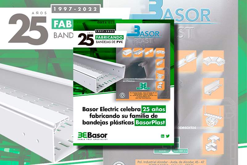 BASOR Electric celebra 25 años fabricando su familia de bandejas plásticas Basorplast