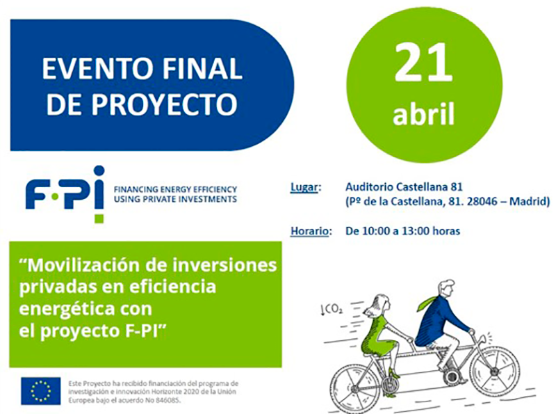 F-PI: Evento presencial sobre como movilizar inversiones privadas en eficiencia energética