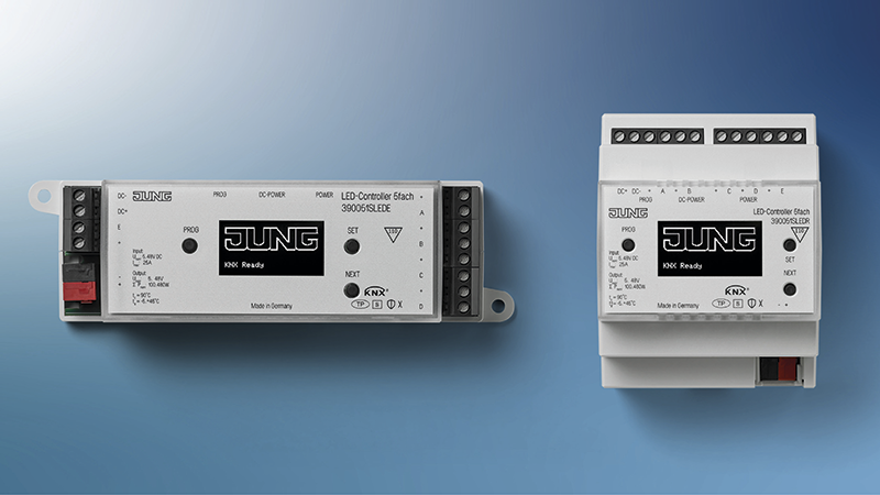JUNG lleva la luz y el color al universo KNX con su nueva gama de controladores LED