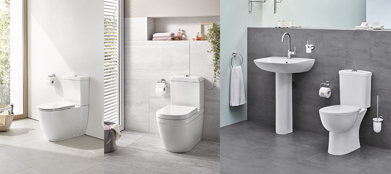 ¡Los sanitarios GROHE Essence, Euro y Bau son la combinación perfecta de forma y funcionalidad!