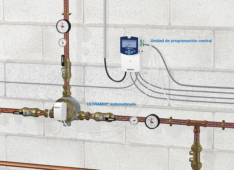 WATTS, el sistema antilegionela electrónico e-ULTRAMIX con tratamiento térmico programable