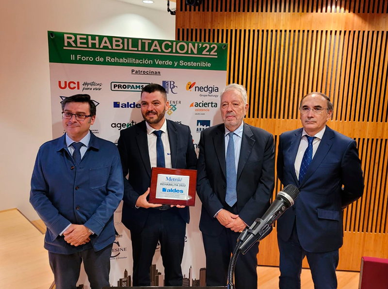 ALDES recibe el premio REHABILITA 2022 ALDES recibe el premio REHABILITA 2022