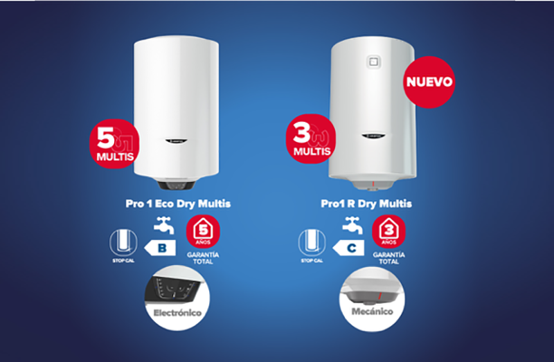ARISTON, nueva gama de termos eléctricos Dry Multis, hechos para durar