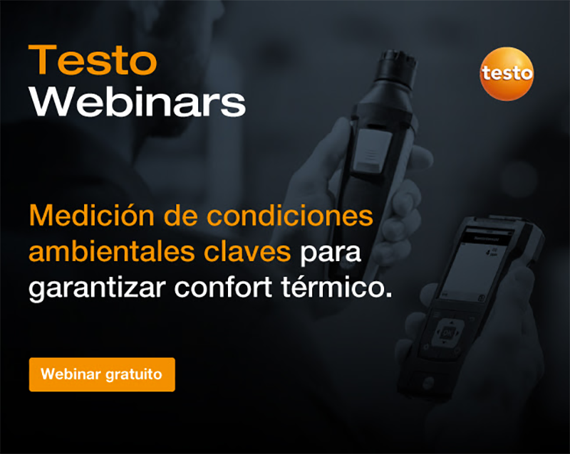 TESTO Webinars: medición de condiciones ambientales claves para garantizar confort térmico. ¡Apúntate!