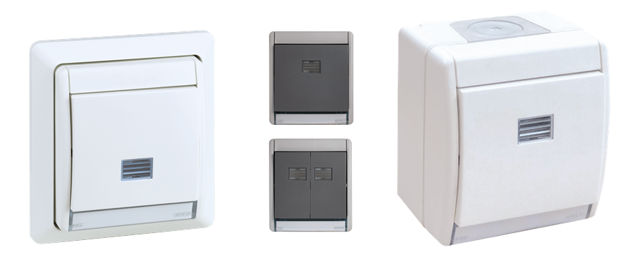 Su grado IP55 ofrece protección contra el agua y el polvo a los mecanismos que quedan expuestos a las inclemencias meteorológicas, tanto en superficie como empotrado, con una muy fácil instalación.