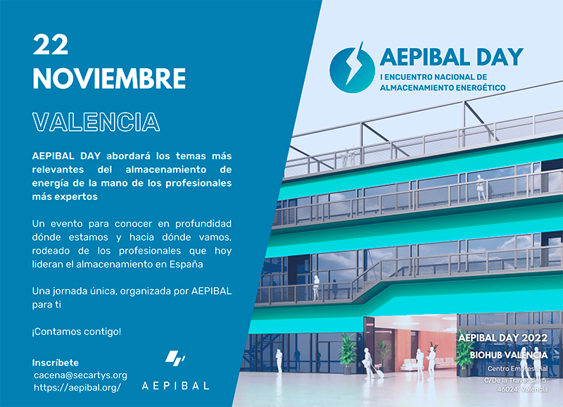 AEPIBAL DAY reunirá a toda la industria del sector del almacenamiento energético en Valencia