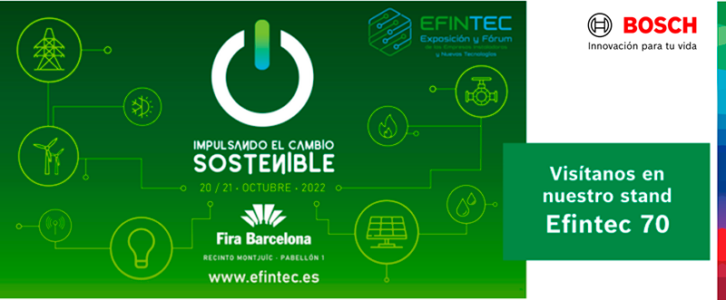 BOSCH participará en la tercera edición de EFINTEC que tiene como objetivo impulsar un futuro más sostenible
